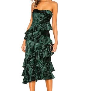 NWT REVOLVE NBD sweetheart neck midi party dress